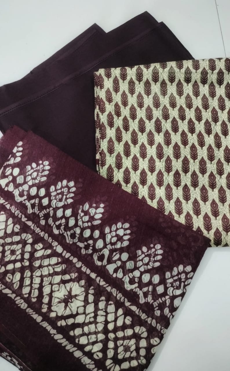 কালামকারি থ্রি পিছ (Kalamkari Three Piece)