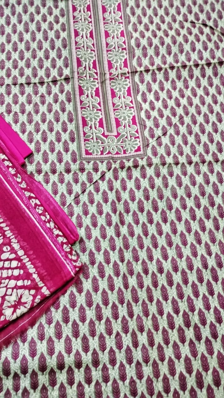 কালামকারি থ্রি পিছ (Kalamkari Three Piece)